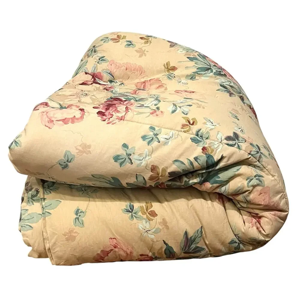 Ralph Lauren Vintage 1989 Comforter Elsa Grasslands Queen Floral Cotton READ